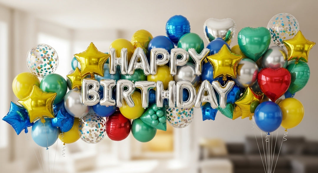 Happy Birthday Special Mixed Balloons Décor