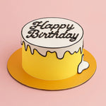 Load image into Gallery viewer, Illustration of a birthday cake with &#39;Happy Birthday&#39; text on a pink background
