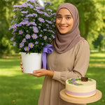 Load image into Gallery viewer, Aster Flower and Cake Combo

